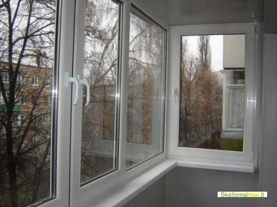 Balkonų stiklinimas. plastikiniai langai. klaipėda