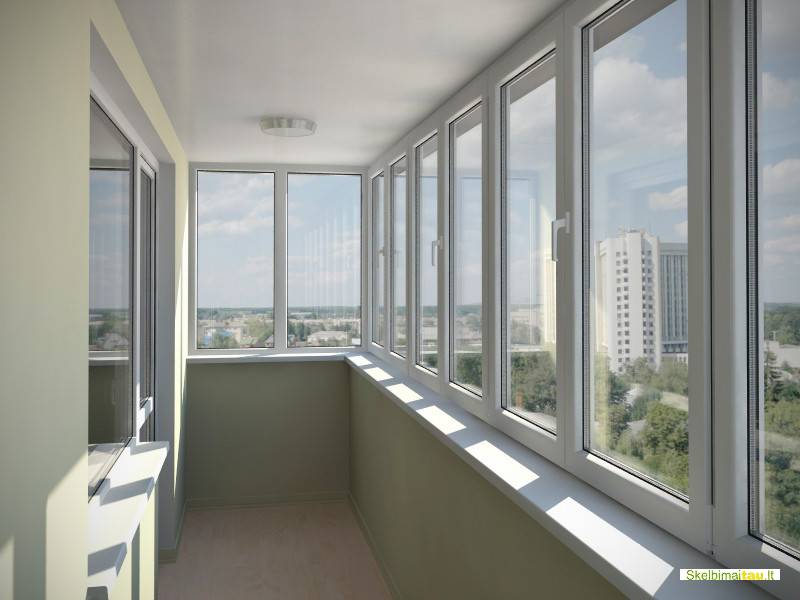 Balkonų stiklinimas. plastikiniai langai. klaipėda