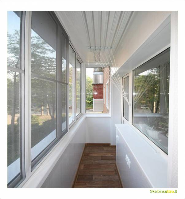 Balkonų stiklinimas. plastikiniai langai. klaipėda