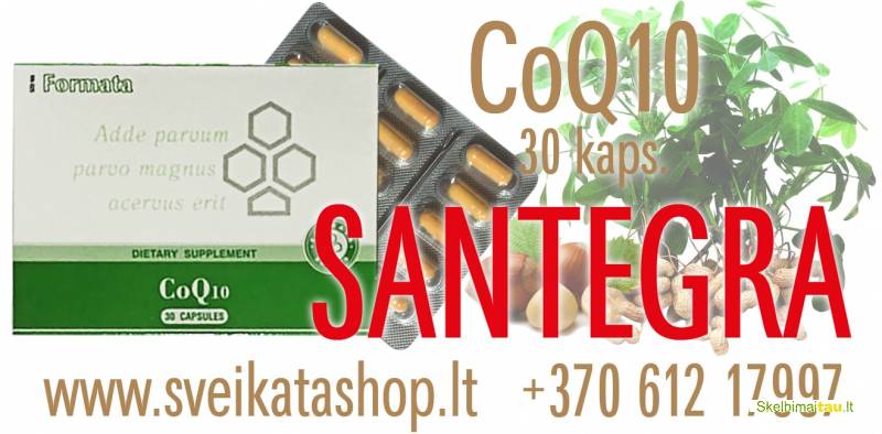 Coq10 3 kaps - maisto papildas santegra / mob 8 612 17997