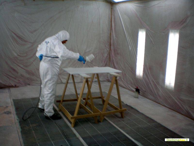 Dažymo kamera baldams