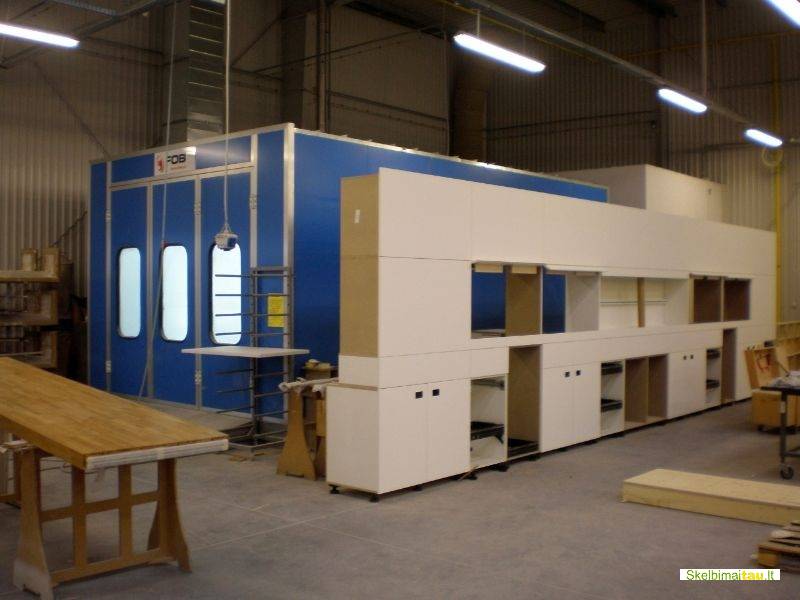 Dažymo kamera baldams