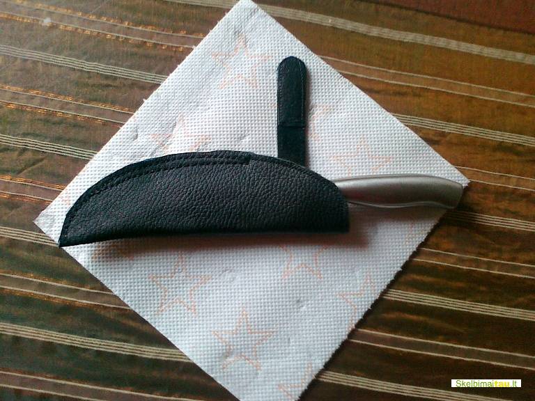 Dėklas peiliui iš nat.odos kaina nuo 15,-l