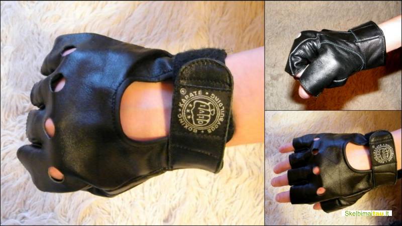 Dviratininko pirštinės nat.oda,pirštinės štangai