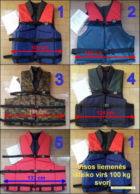 Gelbėjimosi liemenė jūroje nuo 90 litų