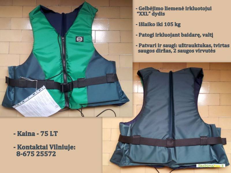 Gelbėjimosi liemenė jūroje nuo 90 litų
