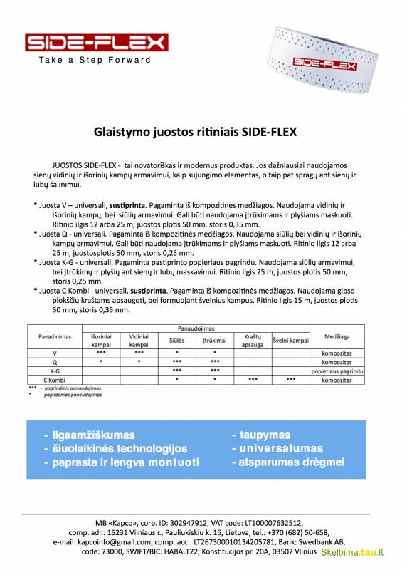 Glaistas 3in1. &ampampquotamerikietiškos&quot glaistymo juostos