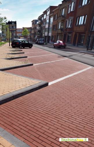 Klinkerinės grindinio trinkelės, bortai, drenažai