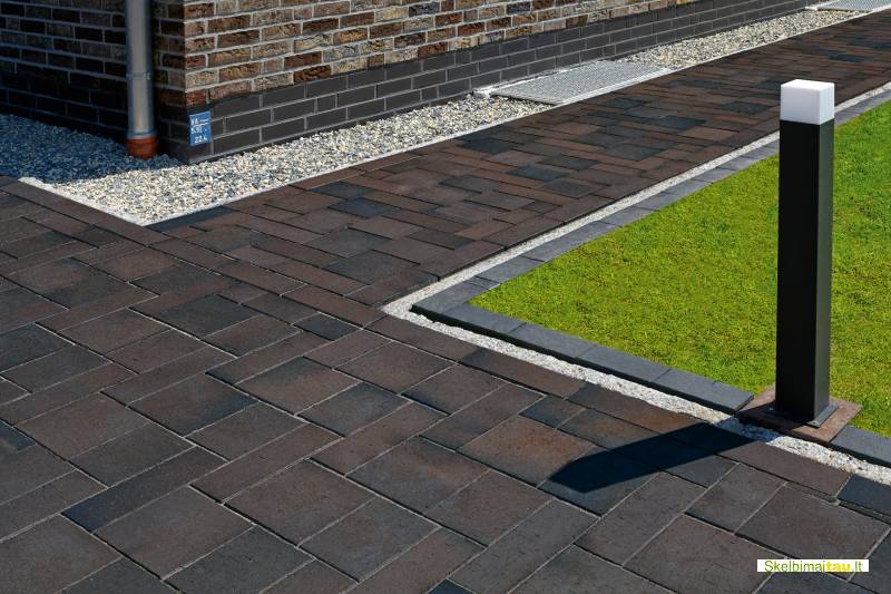 Klinkerinės grindinio trinkelės, bortai, drenažai