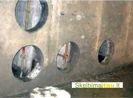 Skylių-angų gręžimas nuo 30mm iki 400mm