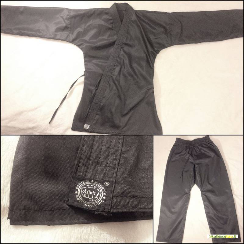 Kimono karate juodas,juodas kimono