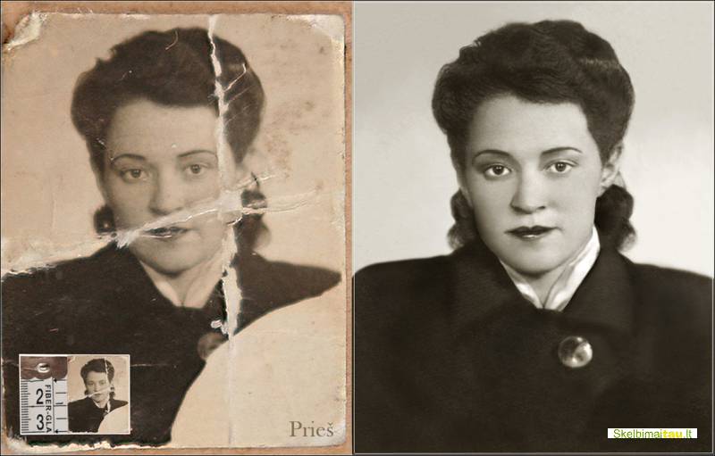 Nuotraukų restauracija.