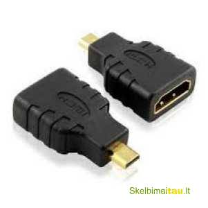 Perėjimas hdmi lizdas - micro hdmi kištukas