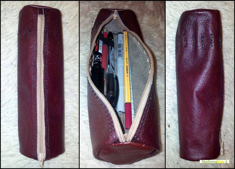 Pieštukinės,penalai iš natūralios odos