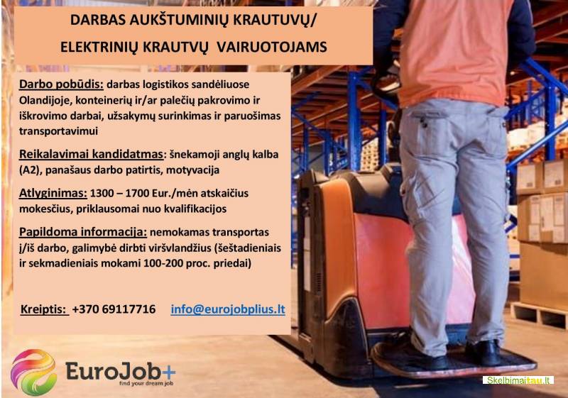 Prekių surinkėjai -jos sandėliuose olandijoje