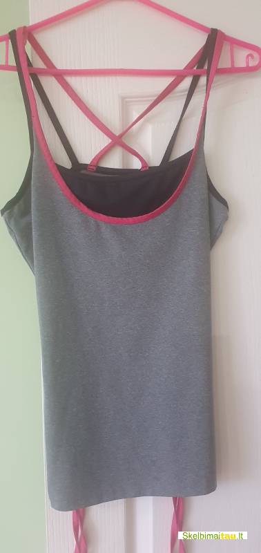 Pilka sportinė palaidinė su petnešėlėmis