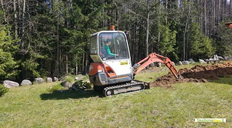 8-659-07990, mini ekskavatorių nuoma, pamatų kasimas