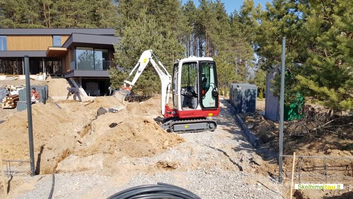 , bobcat nuoma, žemės lyginimas