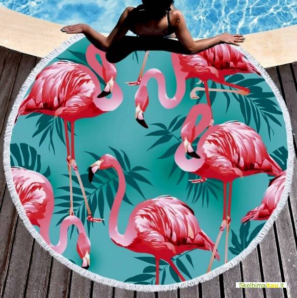 Apvalūs paplūdimio rankšluosčiai