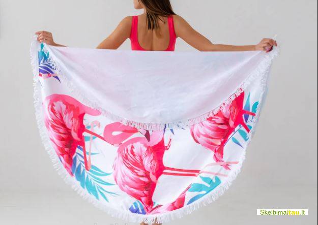 Apvalūs paplūdimio rankšluosčiai