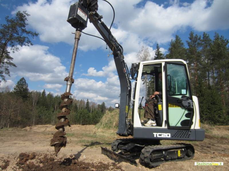 Bobcat nuoma vilniuje, ekskavatorių nuoma