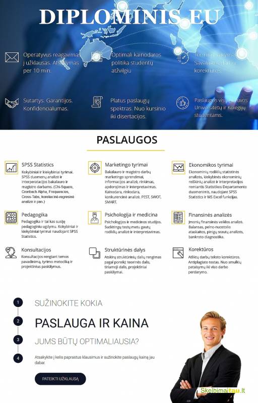 Diplominis.eu - kokybiniai, kiekybiniai tyrimai, spss statis