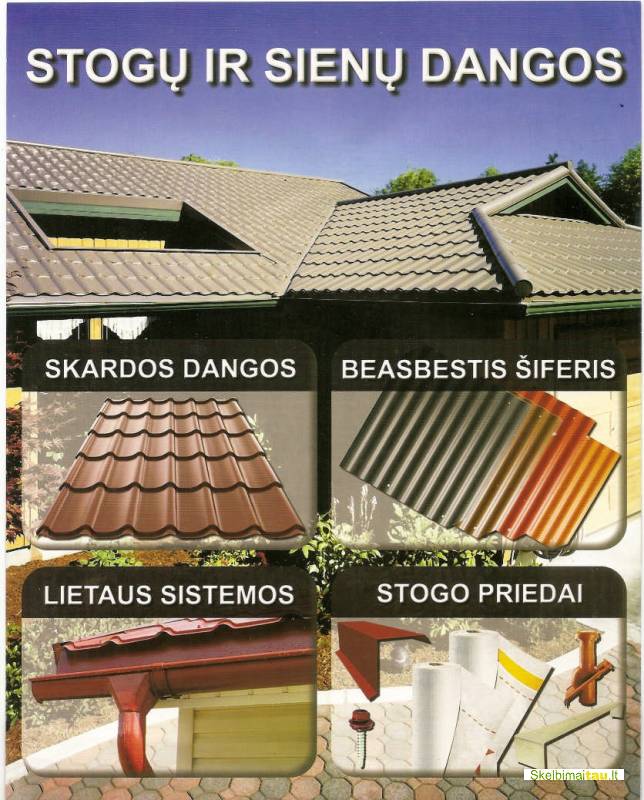 Stogu dangos, skardos lankstiniai