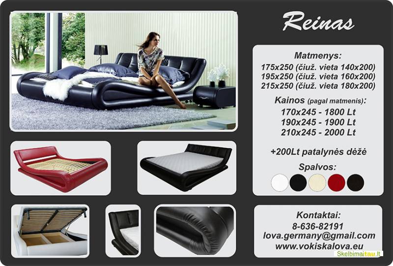 Vokiška lova reinas 180x200,160x200,140x200