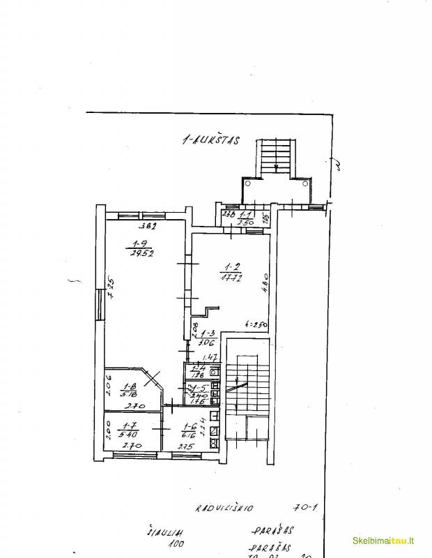 Komercinės patalpos, prekybos paskirties,radviliškio gatvėje