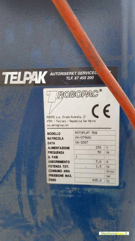 Naudotas palečių vyniotuvas rotoplat 506